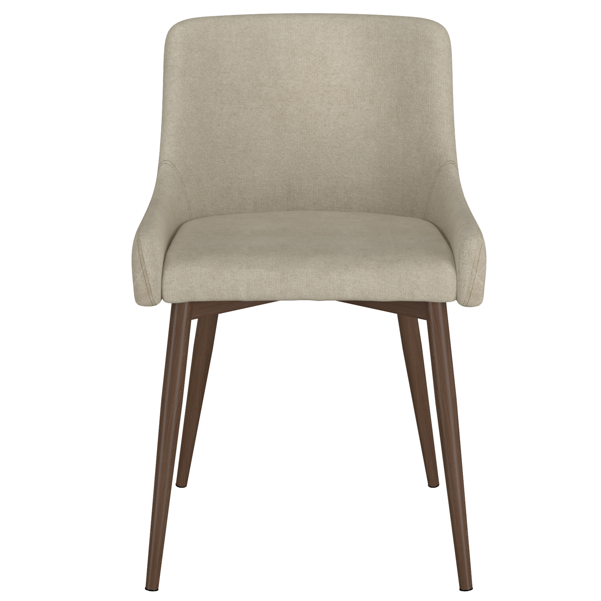 Bianca Side Chair Beige/Walnut Leg