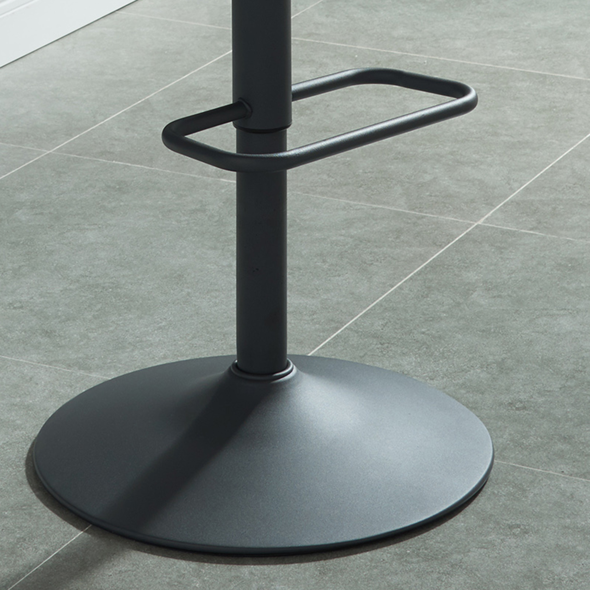 Fusion Air Lift Stool Grey Faux Leather