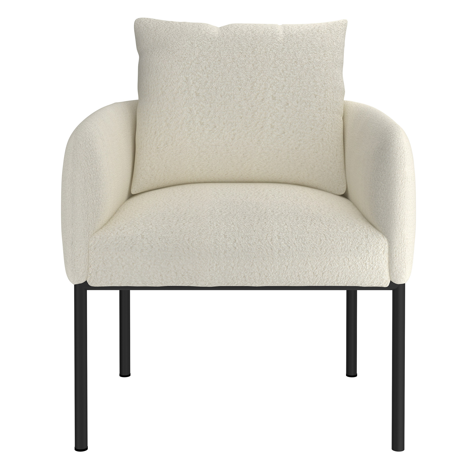 Zana-Accent Chair-Cream/Bk Leg