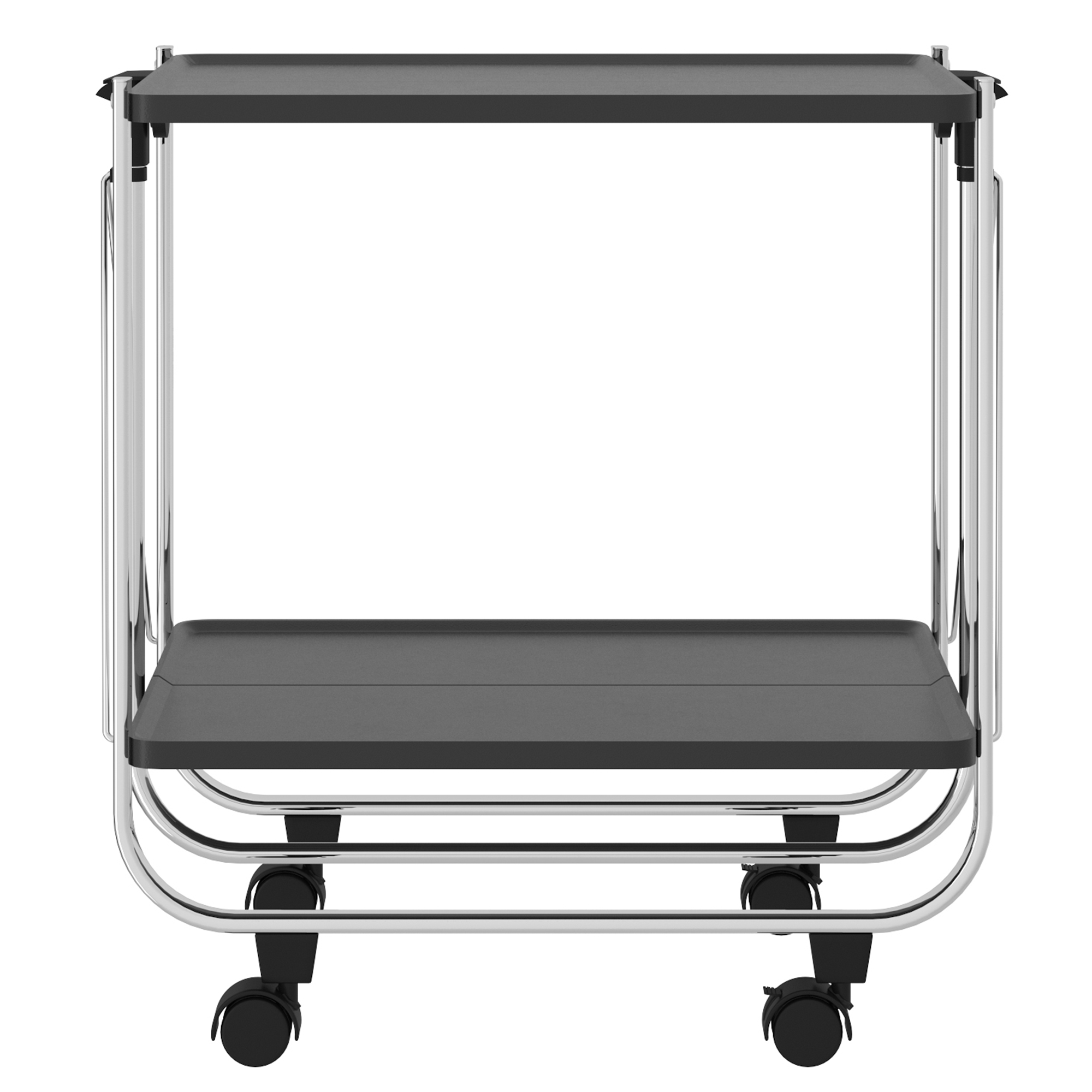 Sumi-2-Tier Folding Bar Cart-Black