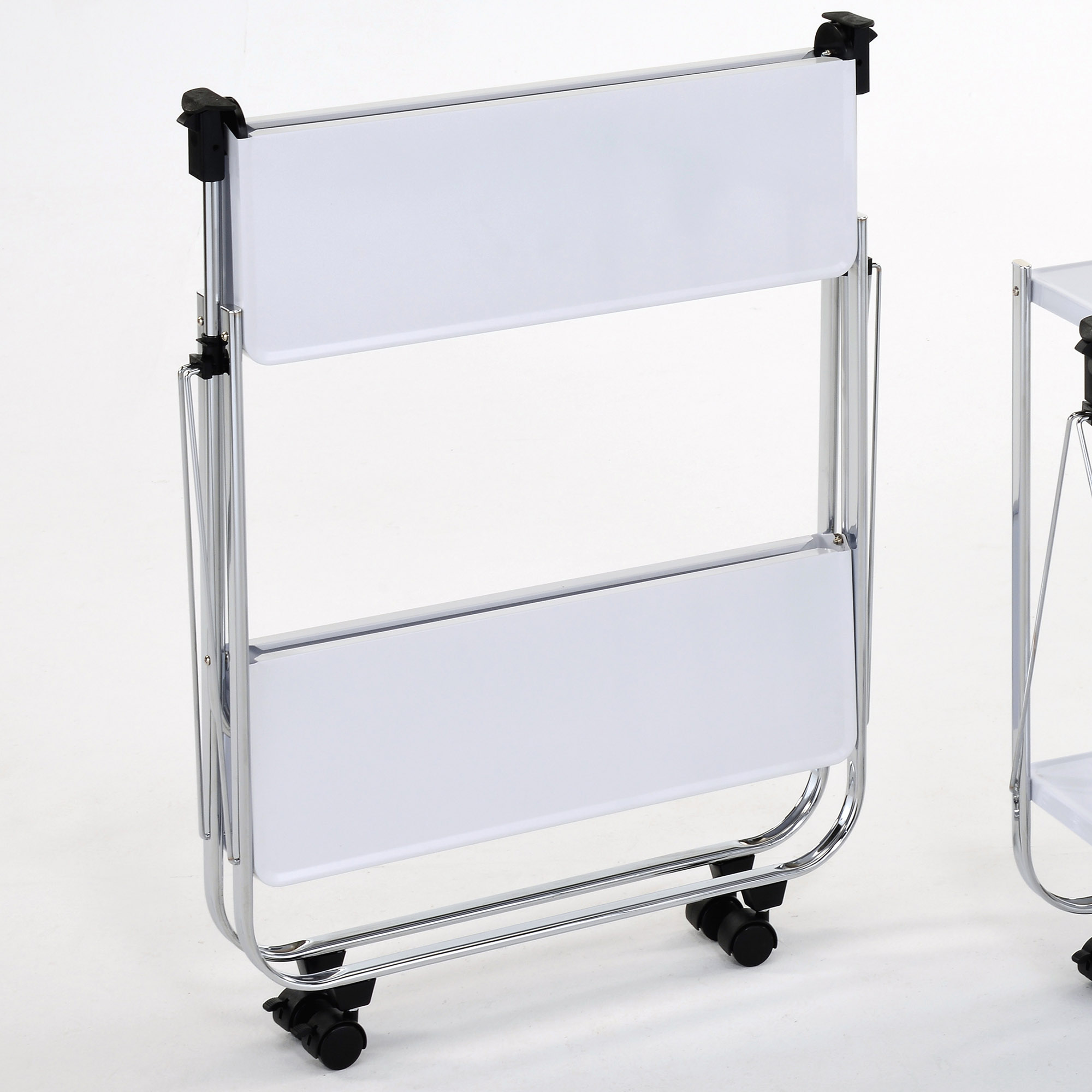 Sumi-2-Tier Folding Bar Cart-White