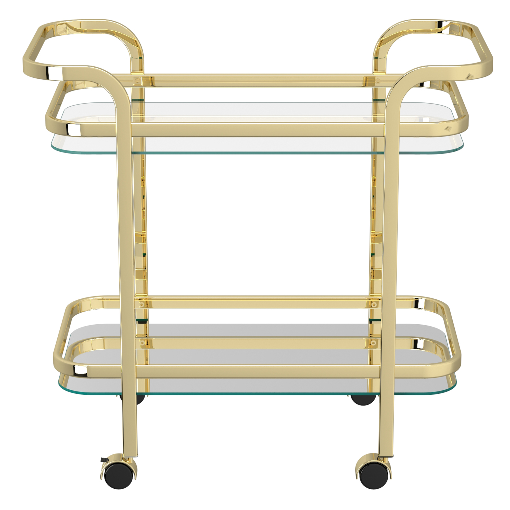 Zedd-2-Tier Bar Cart-Gold
