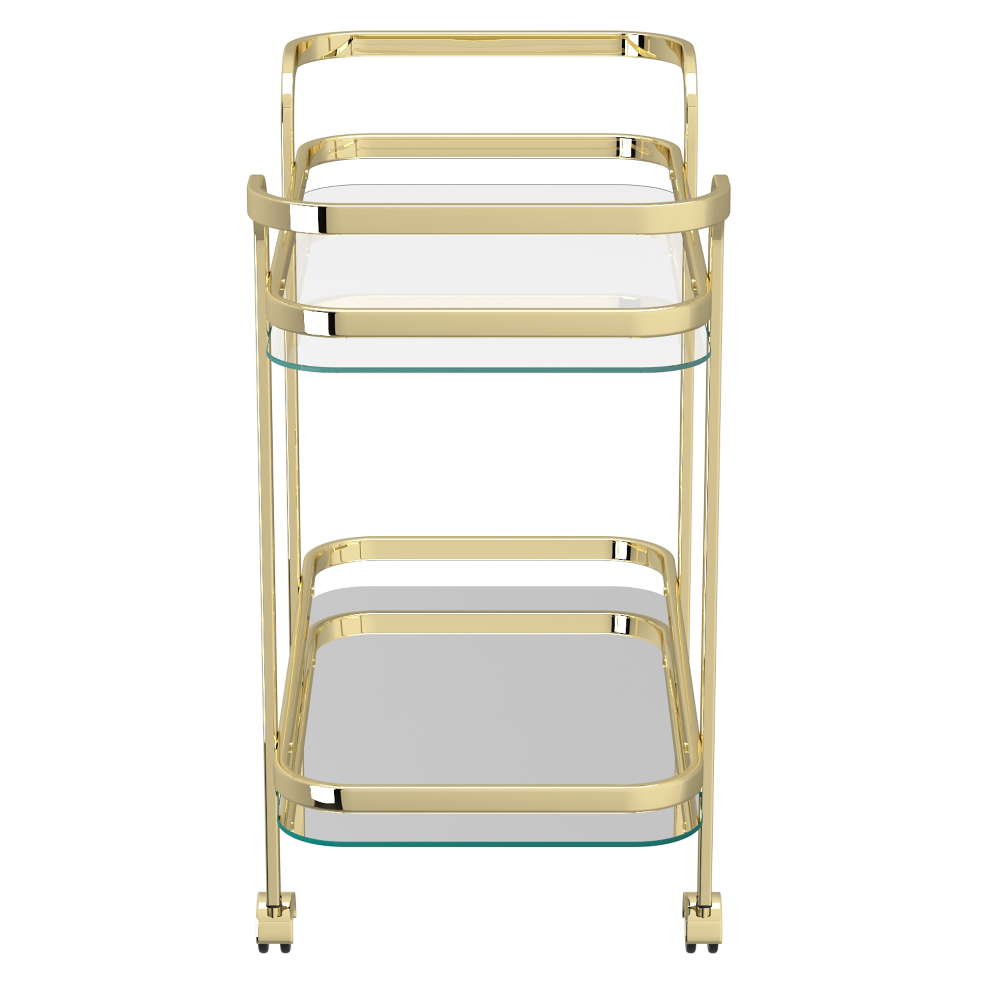 Zedd-2-Tier Bar Cart-Gold